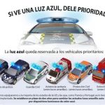 Todos los vehículos prioritarios en servicio de emergencia llevarán luces azules
